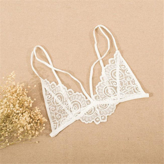 Lingerie Wholesale Large Size Women's Clothing Apron Binding Underwear See-through Bra Three-point Large Size Lingerie