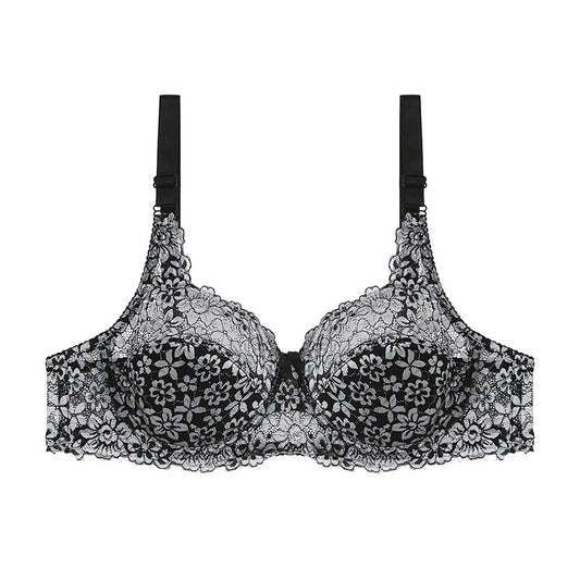 Women's Plus Size Lace Perspective Lingerie Fashion Bra