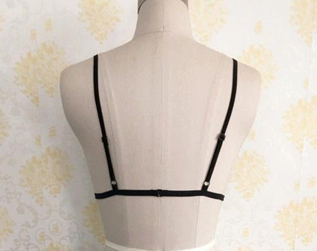 Lingerie Wholesale Large Size Women's Clothing Apron Binding Underwear See-through Bra Three-point Large Size Lingerie